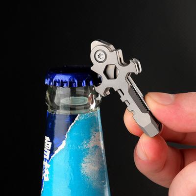 Titanium Alloy Multi-Tool 7-In-1 Multi-purpose Pocket Cutter Hex Screwdriver Spoke Wrench