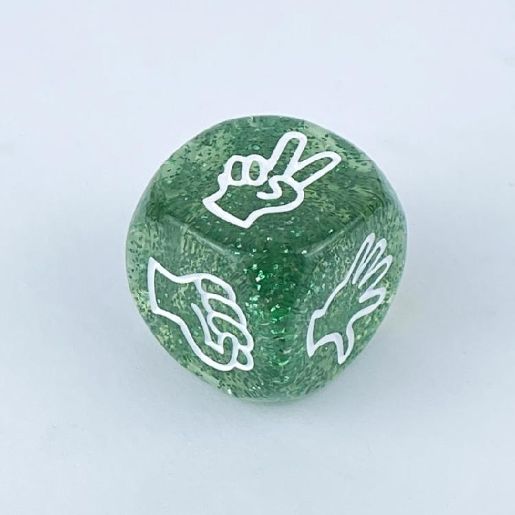10Pcs Rock Paper Scissor Game Dices 6 Sided 20mm Dices for Family Entertainment