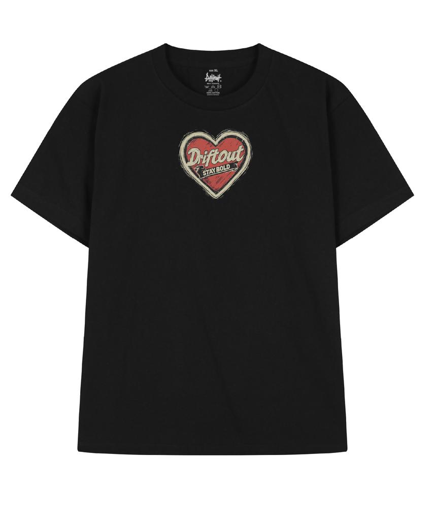 DRIFTOUT Stay Bold Layer Heart Short Sleeve T-Shirt (3 Colors)