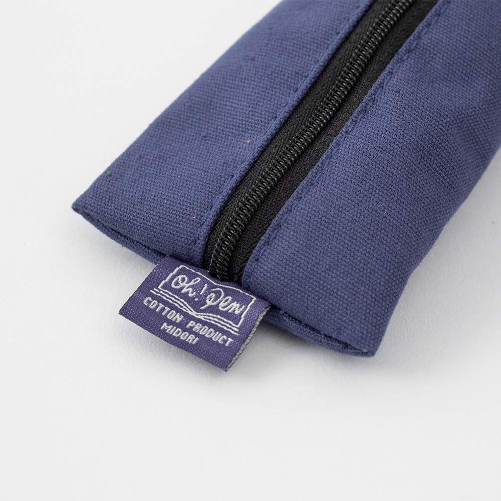 Midori Pencil Case, Small, Canvas, Navy Blue, 91802556