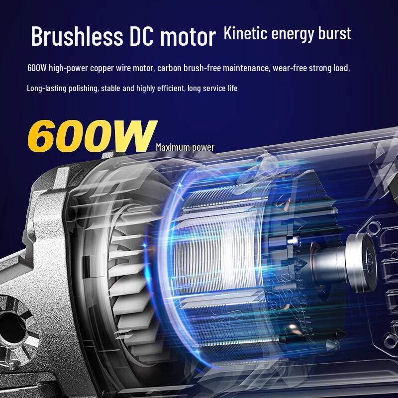 Dongcheng 20V Brushless Cordless Polishing Machine Kit CN Plug (adapter Included)