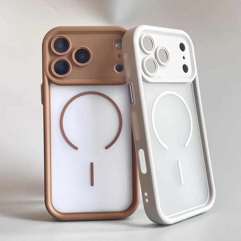 Funda Matte Clear For  Magnetic Phone Case For For Iphone 17Promax Pro 16 1 14 Plus13 12 11 Heat Dissipation Frame Cover