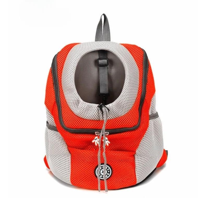 Nuovo Zaino Porta Animali Domestici per Cani Borsa da Viaggio Pacco Frontale Traspirante Regolabile con Strisce Riflettenti di Sicurezza per Escursioni Outdoor Gatti