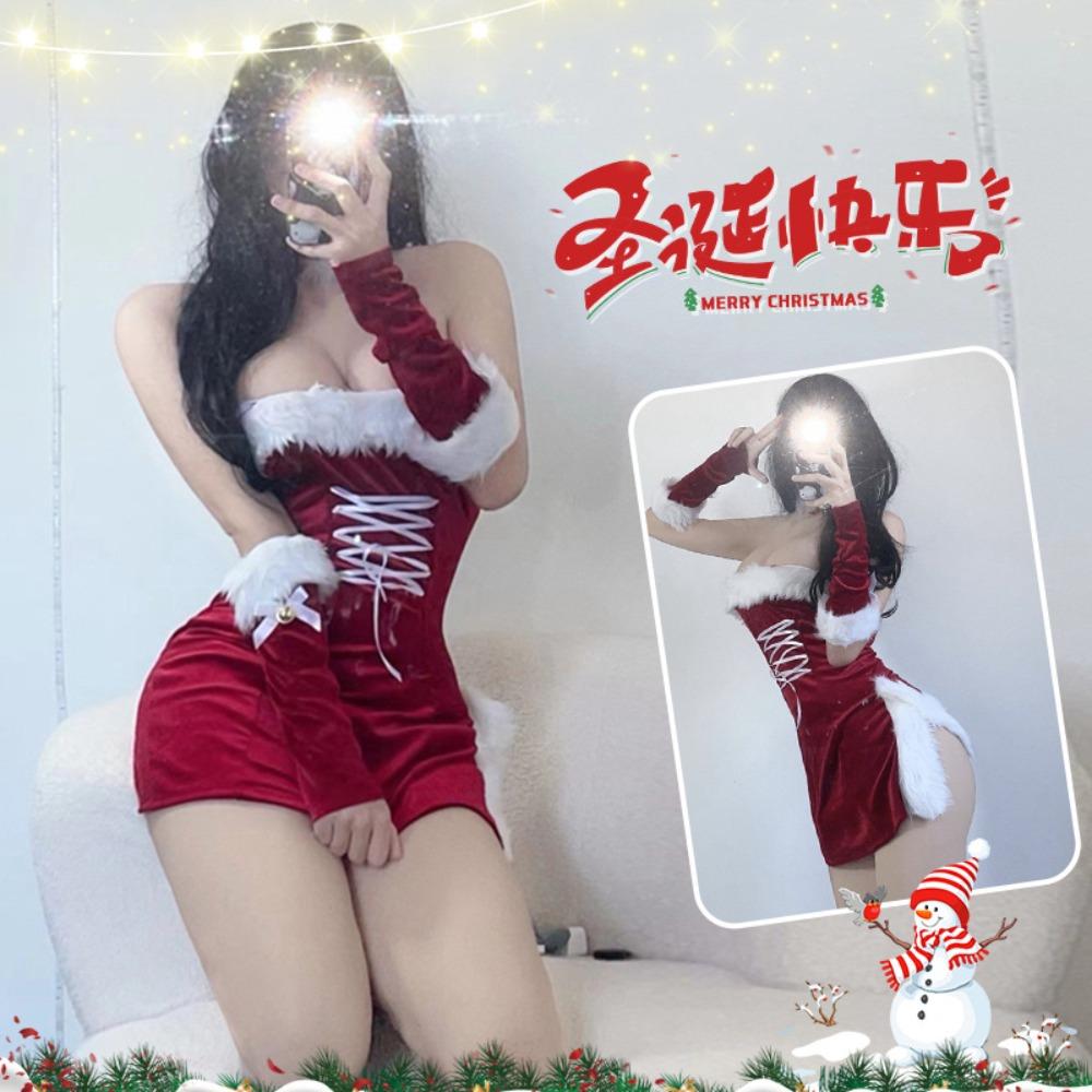 Domila Two-dimensional Christmas Sexy Bunny New Year's Theme Uniform Nightclub Stage Costume Tube Top Rabbit