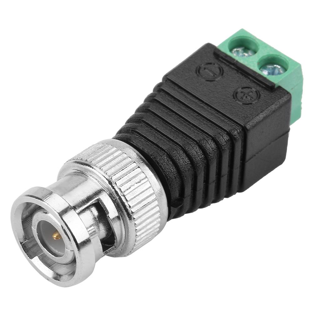 10Pcs Green Coaxial BNC Male Cable Connector Terminal Adapter CCTV Video Balun Camera