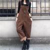 Spring Autumn Vintage Corduroy Jumpsuits Women Loose Casual Dungaree Straps Overalls