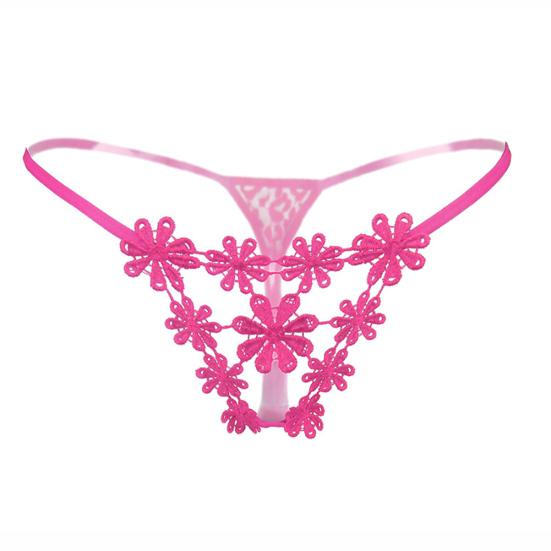 Sexy See Through Women Flower Hollow Low Rise Briefs Underwear T-back Gift