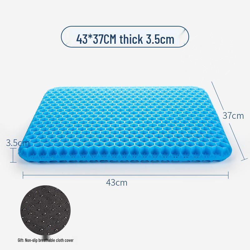 Enlarged Honeycomb Silicone Gel Seat Cushion for Long Sitting - Ideal for Summer, Office, Car, and Students