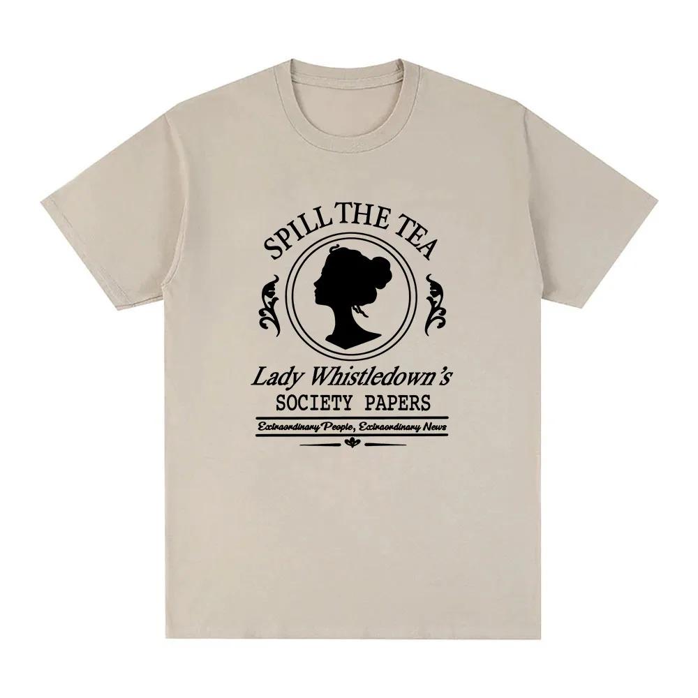 Sudaderas Lady Whistledown T-shirt TV Series Graphic Printing Tee-shirt Ropa De Mujer Unisex Streetwear Women Clothing Cotton