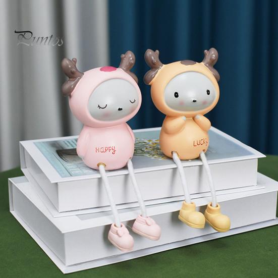 1 par Resin Djurfigurer Bordsdekor Djurstatyer med långa ben Tecknad Avokado Djurprydnader för balkong Vardagsrum Kontor