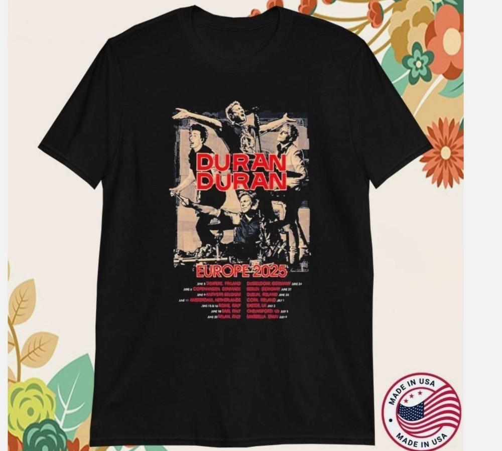 

Vintage Duran Duran Europe Summer Tour T-shirt Short All Size S to 5XL Unisex T-Shirt S