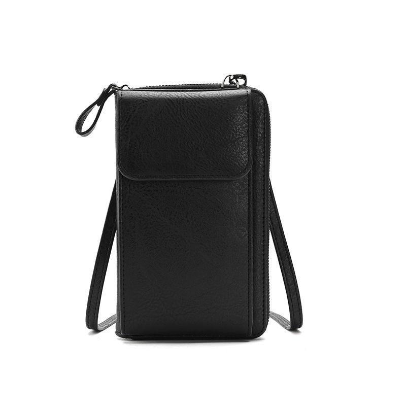 

Women Fashion Handbags Hasp Type Phone Bags for Ladies Crossbody Shoulder Bag Clutch Bags Purse 18*11*5cm чёрный