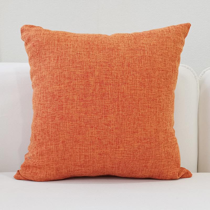 Nordic Home Thickened Linen Solid Color Pillowcase Sofa Cushion Cover Pillowcase