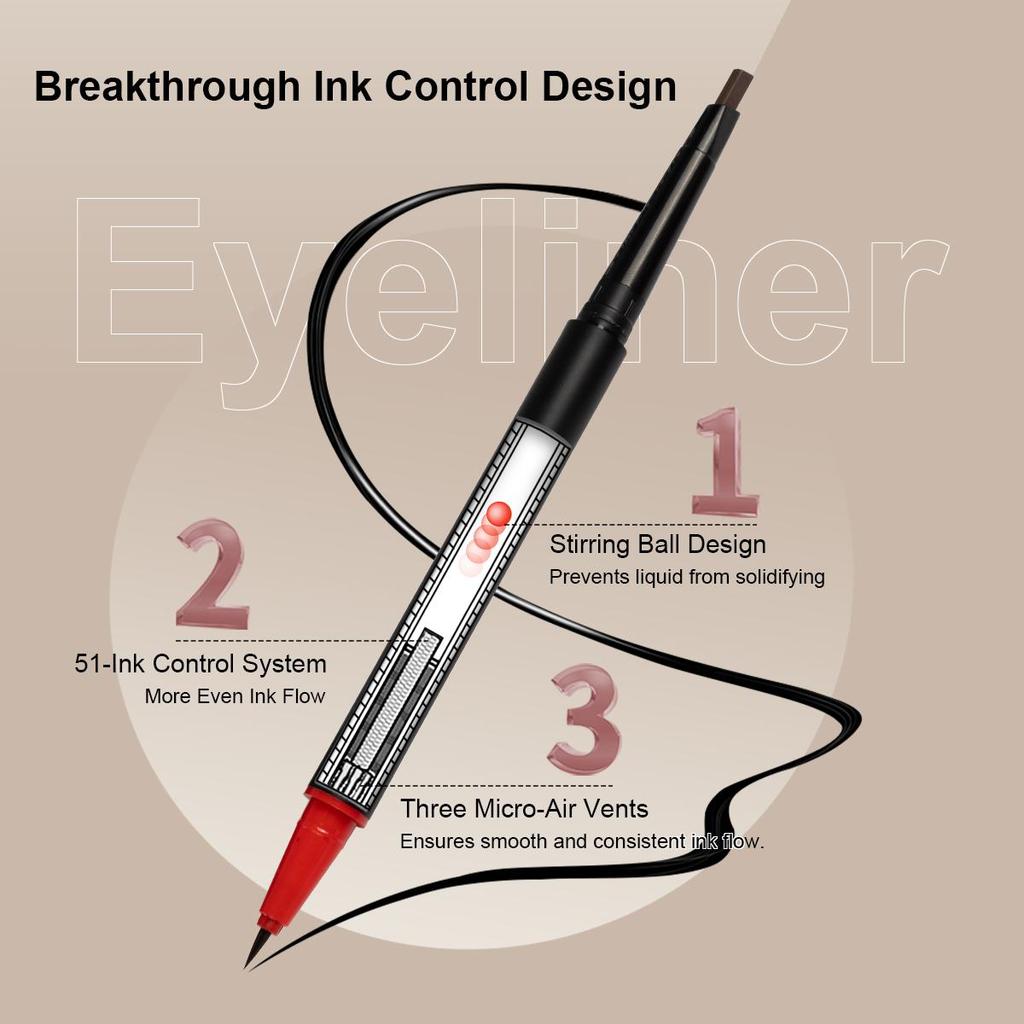 Retractable Eyebrow Pencil Long Lasting Waterproof Sweatproof Non-Smudge