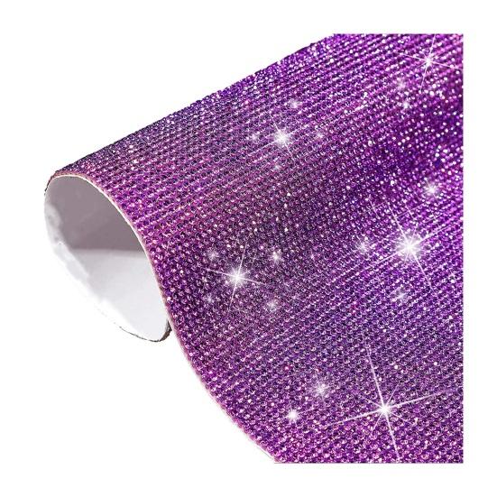 

Сверкающие наклейки со стразами, самоклеящиеся, аккуратно расположенные блестки фиолетовый