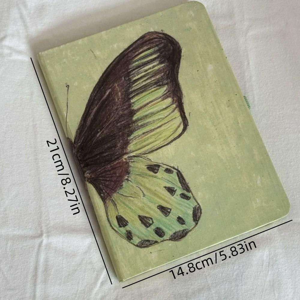 Prázdný vnitřní A5 zápisník Mátově zelený deník Denní plánovač Zápisník s motýlem Školní potřeby