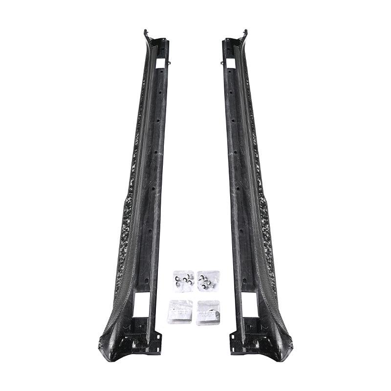Dry Carbon Side Skirts for Porsche Panamera 10-16, Model 976 SD, Non-Destructive Installation - Short Wheelbase