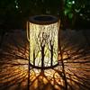 New Solar Lamp Wrought Iron Lantern Retro Garden Lamp Hollow Atmosphere Lamp Lawn Lamp Outdoor Waterproof Decorative Lamp