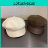 Woolen Newsboy Cap With Curved Brim For Winter And Fall Fashion Women