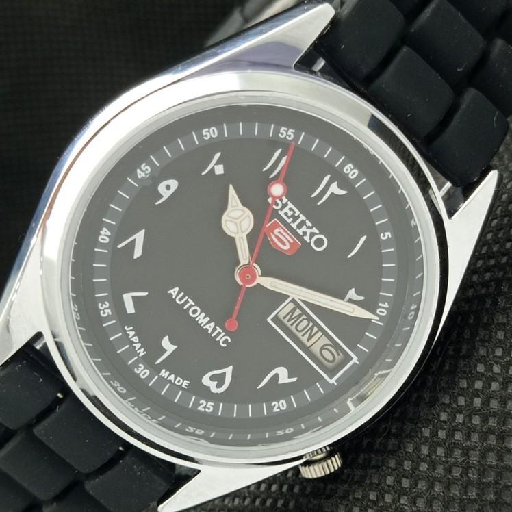 

Б/У винтажные автоматические японские мужские часы SEIKO 5 с арабским черным циферблатом 610b-a317987-2 SKU610b-a317987