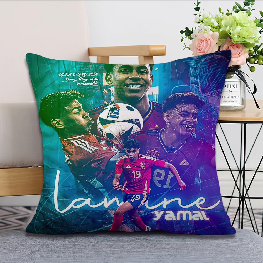Federa Cuscino Calcio L-Lamine Y-Yamal Soggiorno Divano Casa Ufficio Negozio Copertura Stampa Comfort Decorazione Semplicità Nordica
