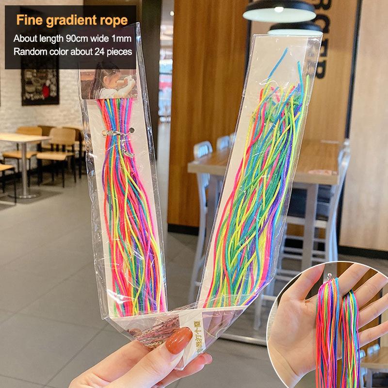 90Cm Mix Colorful 16-30Pcs Hair Braids Rope Strands For African Braids Girls Diy Ponytail Braids Women Styling Hair Accessories