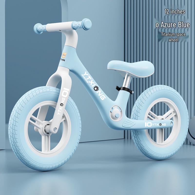 

Silent Anti-Fall Balance Bike for Children Ages 2-6: Pedal-Free, Two-Wheel Walking and Training Scooter.