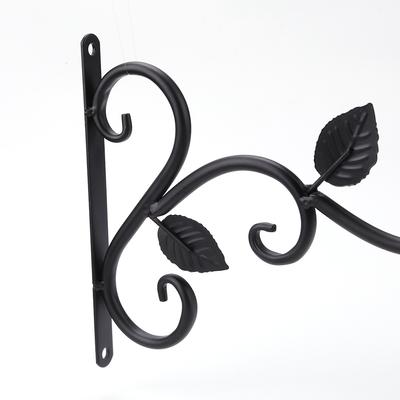 11.8inch Hanging Plant Bracket Hook Heavy Duty Black Iron Plant Hanger Bracket Rustic Home Decor for Flower Baskets Wind Chimes