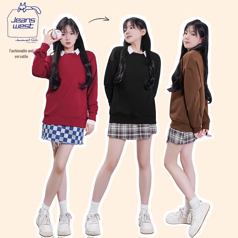 JEANSWEST CLUB Women's Casual Crewneck Sweatshirt