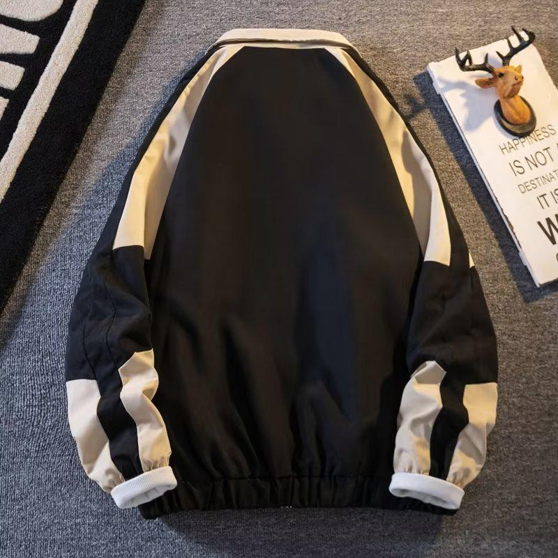 Men’s Autumn Korean Style Trendy Colorblock Baseball Jacket