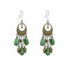 Bohemian Beaded Tassel Earrings - Retro Ethnic Floral Style for Women