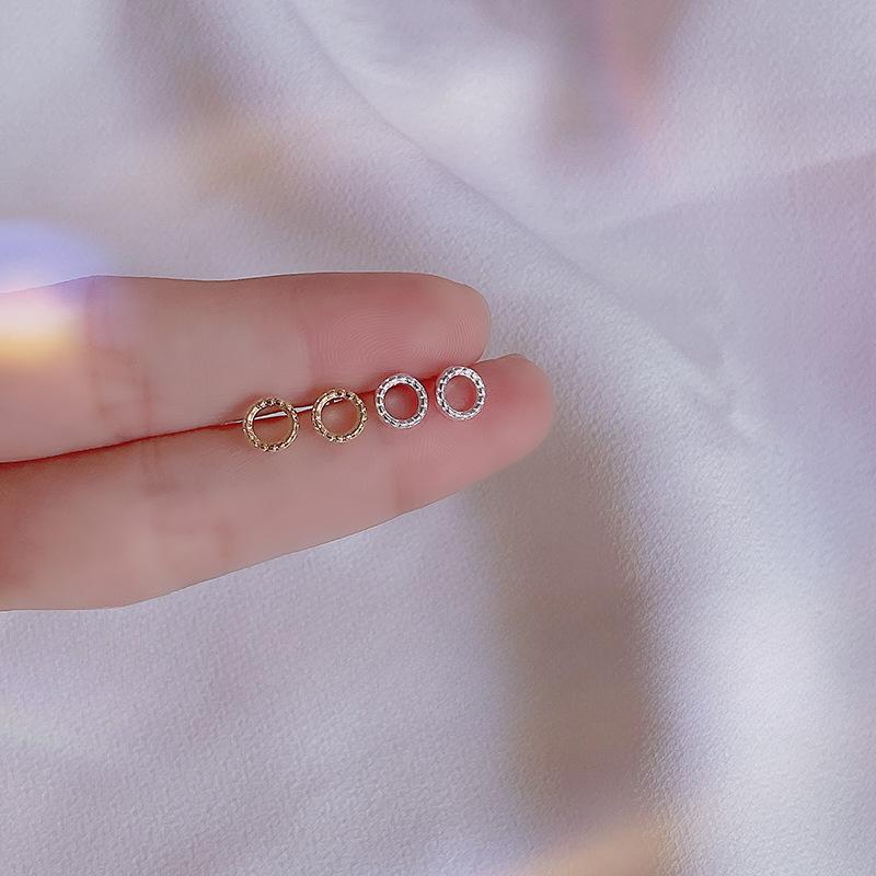 Stud Earrings Women's Circle Earrings Niche Design Round Earrings