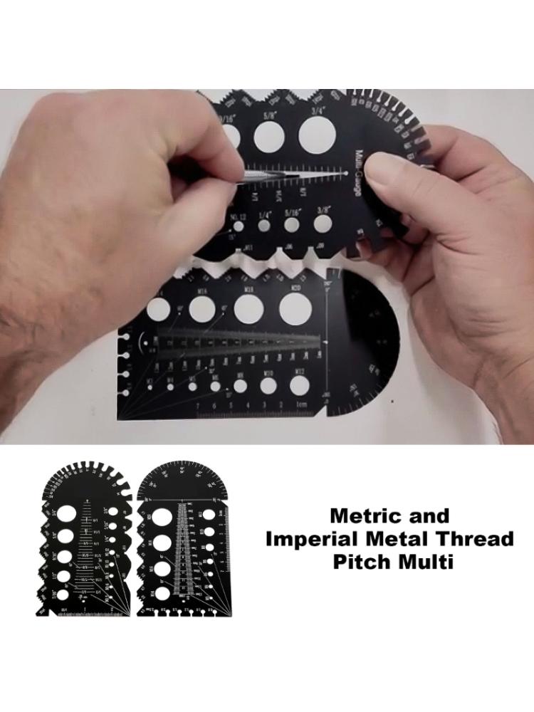 Metric and Imperials Metal Thread Pitches MultiGauges AluminumAlloy Thread & Pitches Identification Gauges Tool