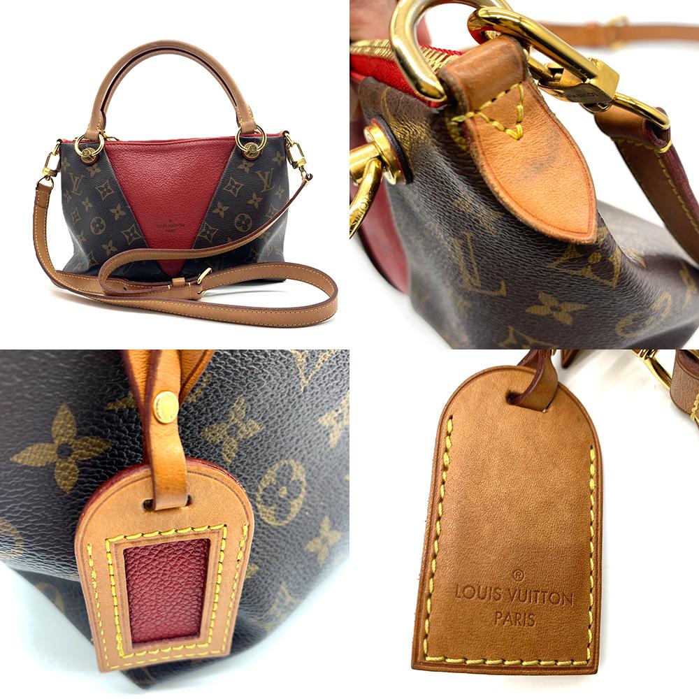Used LOUIS VUITTONTote Bag Red Monogram Canvas/leather Women