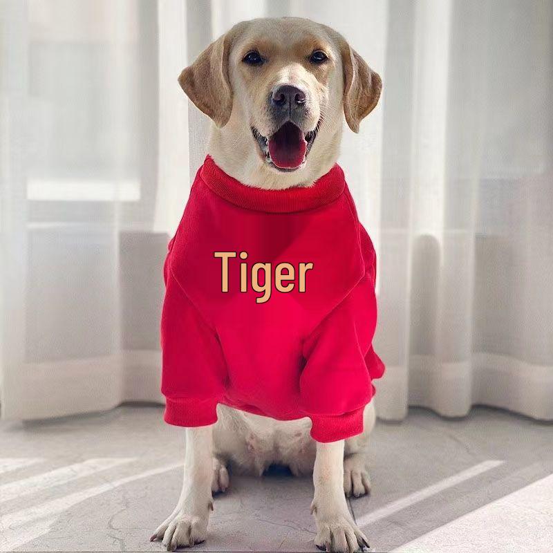 Lunar New Year Outfit for Labradors & Golden Retrievers - Festive Winter Apparel for Medium to Large Dogs