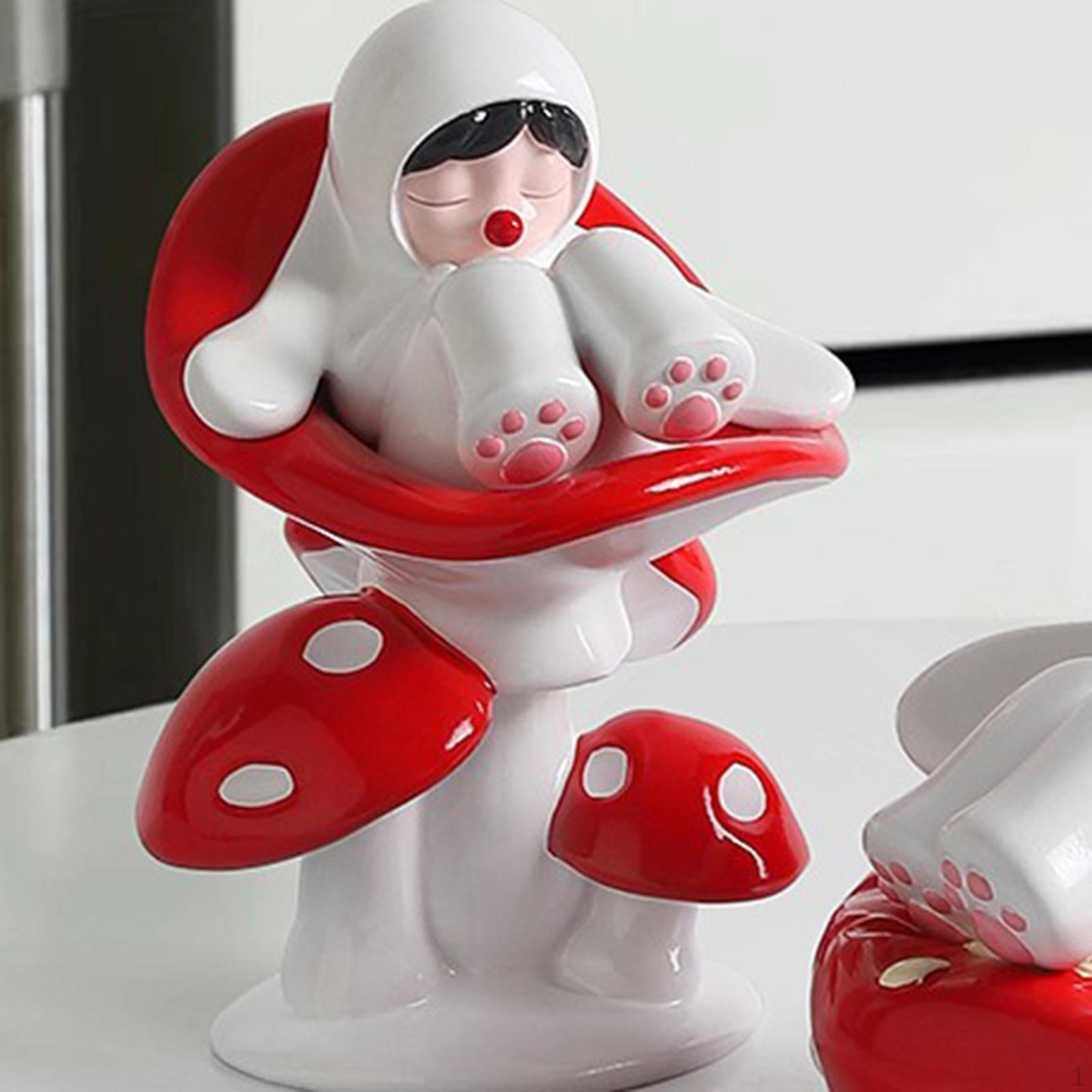 

Грибная девочка, украшение, фигурки, милая маленькая фигурка, статуэтка, украшение для дома, офиса, крыльца, дня рождения Mushrooms Girl