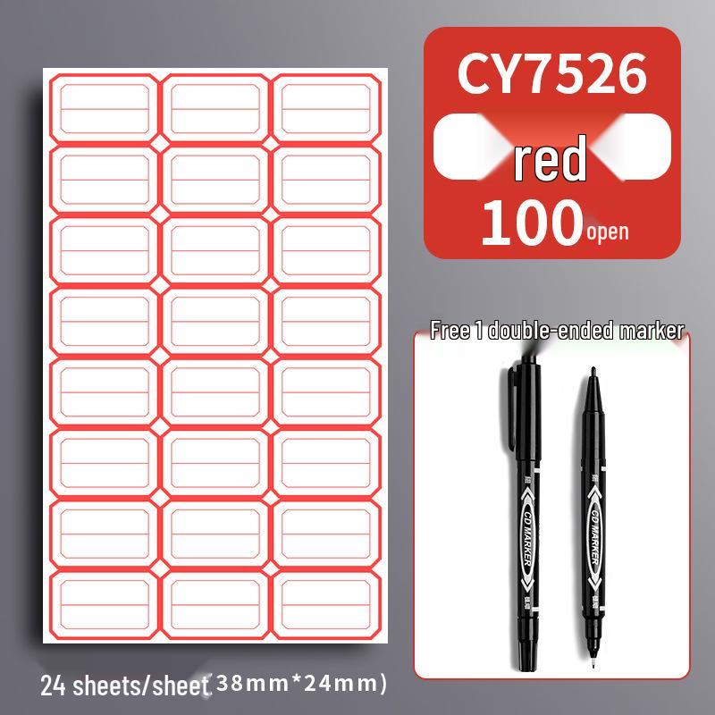 Handwritten Self-Adhesive Label Stickers for Office and Memo Marking