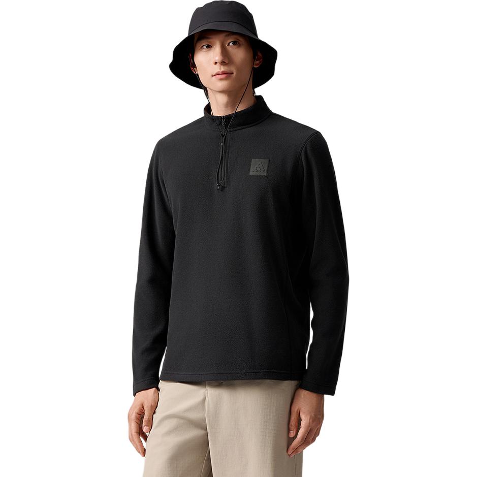 Anta Outdoor Series Stand Collar Comfortable Simple Warm Solid Color Fashion Knit Sweater Men tops 952546404-2