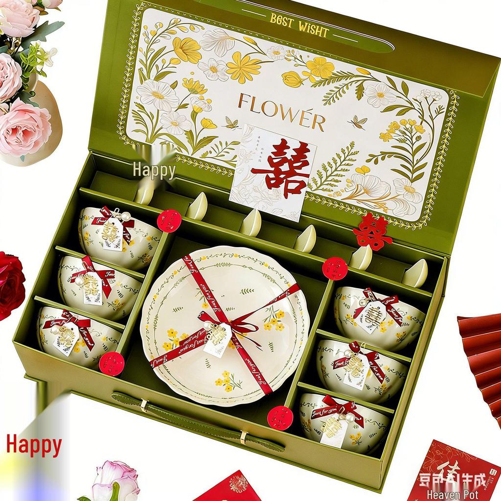 Luxury Ceramic Tableware Gift Set - Elegant, Durable, Perfect for Housewarming, Ceremonies, or Dining Table.