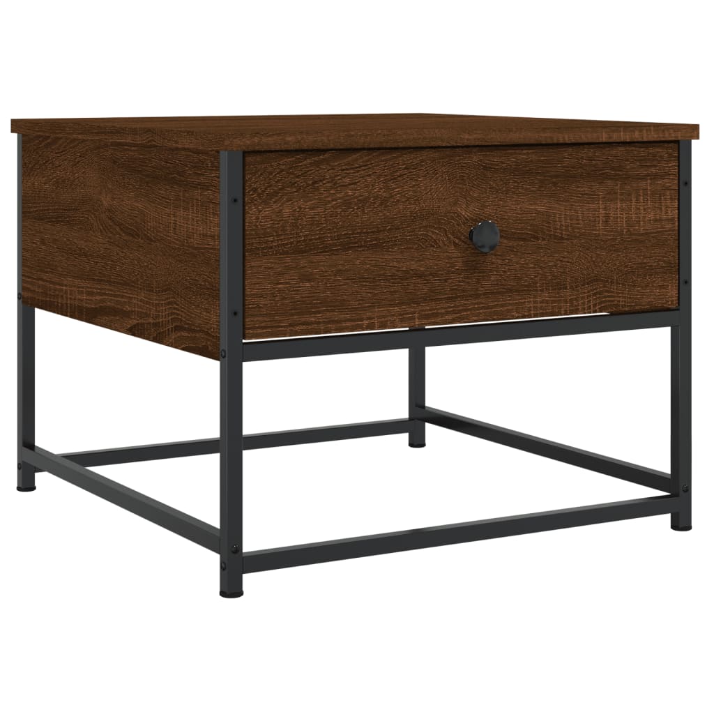 Coffee Table Brown Oak Look 51x51x40 Cm Engineered Wood