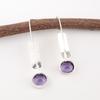 Iolite Gemstone 925 Sterling Silver Jewelry Handmade Earrings 1.9" Gift For Wife EE-168-14