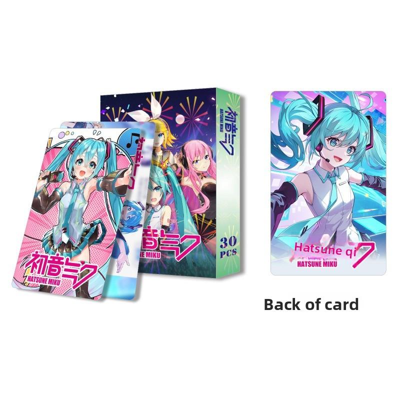 Hatsune Miku Stampa a Colori Fronte-Retro Collezione di Card LOMO Periferiche per Animazione 30 Piccole Card per Set