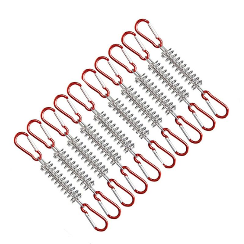 Portable Stainless Steel Tent Tension Spring Buckle Canopy Awning Rope Tensioner