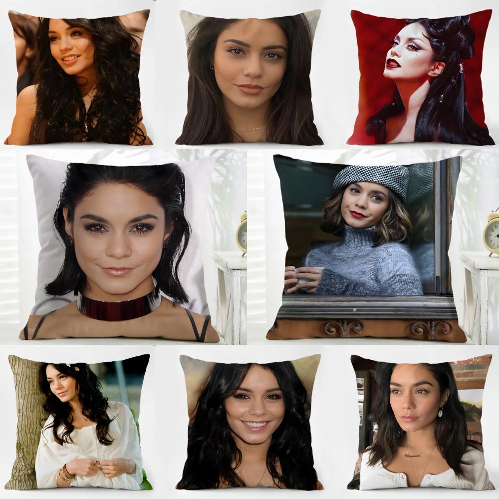 V-Vanessa Hudgens Cushion Cover Pillow Case Soft Friendly Fabric & Concealed Zipper