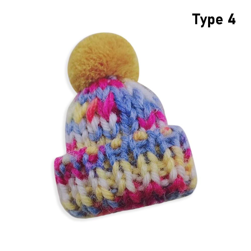 Christmas Tree Ornaments Wine Bottle Hat Yarn Knitted Finger Hat Red Wine Hat  DIY Sewing Crafts