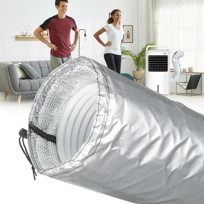 Portable AC Hose Cover Adjustable Portable Ac Insulation Home Appliances Accessories for Outdoor Wall Garage Sliding Summer