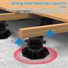 5Pcs Deck Support Base Height Adjustable Plastic Deck Lift Support Base Solid Floor Support Lift Bearing Set for Wood WPC Metal