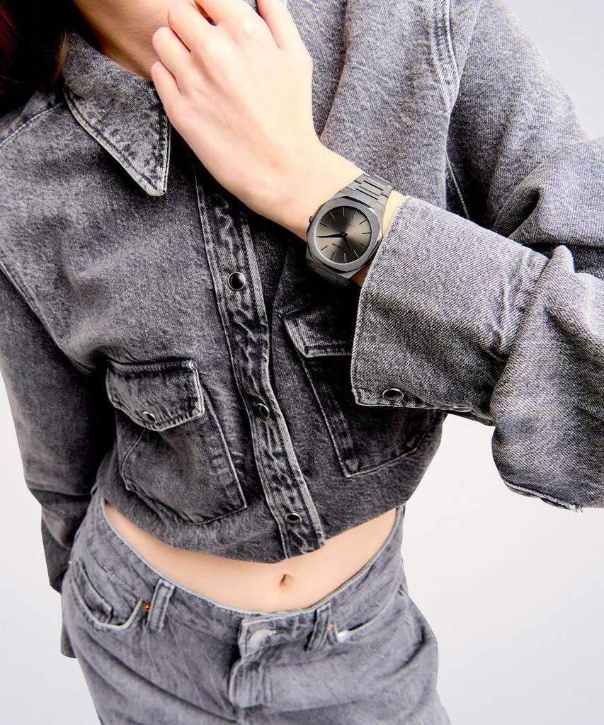 Authorized Dealer [D1 MILANO] D1 Milano Watch Men's Watch UTBJ22 [ULTRA THIN] Ultra Thin Anthracite 40mm Stainless Steel Belt Gray