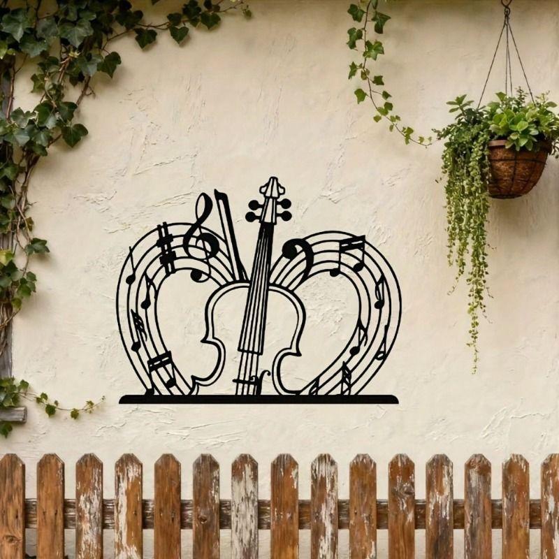 

Retro Black Steel Music Notes Wall Art Halloween Christmas Easter Fathers Mothers Day Gift