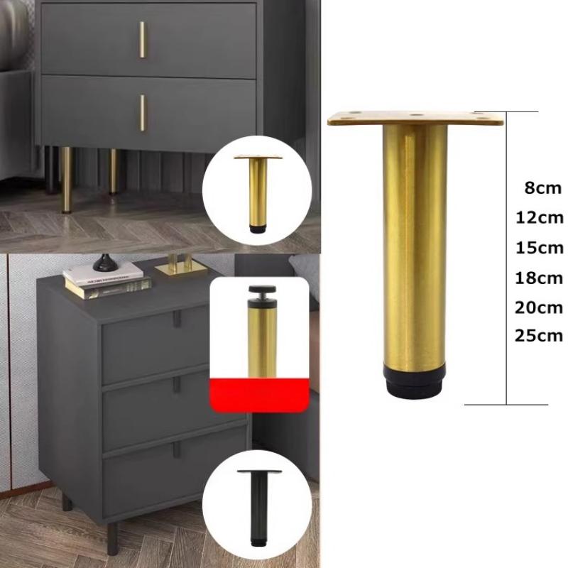 4PC Stainless Steel Reinforced Middle Legs, Sofa Legs, TV Cabinet Support Feet, Bathroom Cabinet Feet,metal Furniture Adjustable